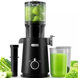 ECOSELF Cold Press Juicer,slow juicer with 4.35" Large Feed Chute Fit Whole Fruits and Vegetables & Easy to Clean