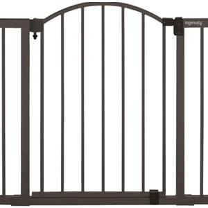 Ingenuity Decorative Extra Wide Baby Gate & Dog Gate, 44"-72" Wide, 36" Tall, Hardware Mounted, Install in Hallways, Bottom of Stairs, or Large Openings - Bronze