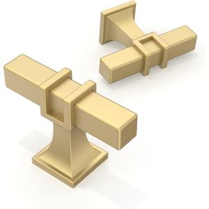 10 Pack Brushed Gold Cabinet Knobs Single Hole Cabinet Pulls Round Kitchen Cabinet Knobs Drawer Knobs