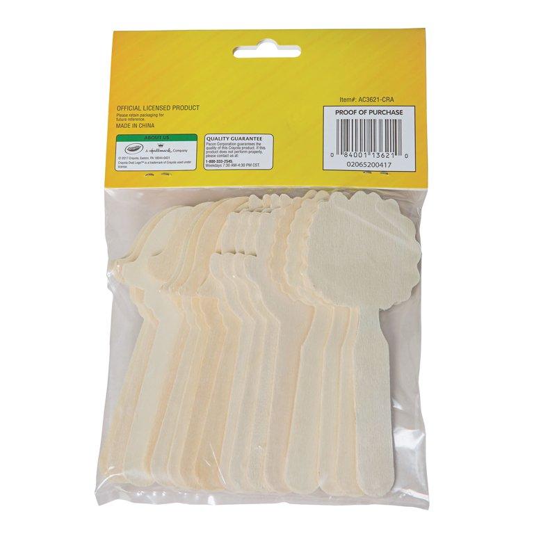 Crayola Fun Faces Natural Wood Crafting Sticks, 5", 2PK