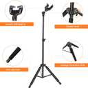 Folding Guitar Stand, Auto-Lock Bass Guitar Stand, Portable Electric Guitar Stand,Adjustable Heights Bass Stand for Stage, Travel, Studio