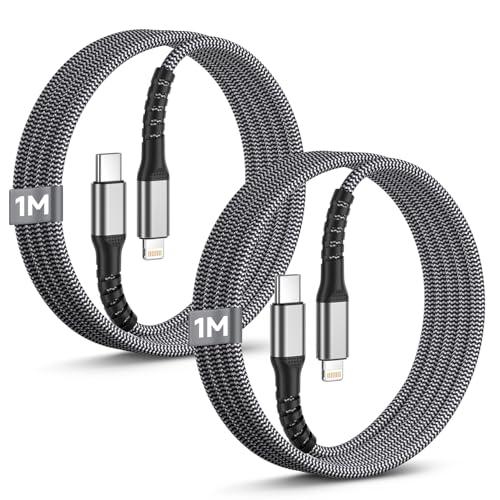 USB C to Lightning Cable 3ft 2Pack,[Apple Mfi Certified] iPhone Charger Cord Braided Type c Lightning Cable Fast Charging,Power Delivery USB C iPhone Cable Cord Wire for iphone 14/13/12/X/SE/8/6/i-Pad