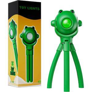 TOLYS Frog Kids Flashlight  Rechargeable LED Torch with 8 Color Modes, USB-C, Fun Flashlight for Boys & Girls, Perfect for Parties, Camping & Outdoor Adventures