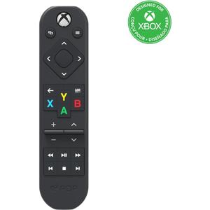 PDP Solis Xbox Gaming Media Remote Control for TV - Fully Licensed by Microsoft for Xbox Series X|S, Xbox One, Solar Powered Rechargeable Battery, Compact Navigation Toggle, Black