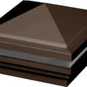 Fiberon 4x4 Pyramid Top Post Cap Halo Light - Simply Brown