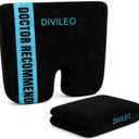 Orthopedic Seat Cushion for Tailbone & Sciatica Pain Relief  Ergonomic U-Shaped Memory Foam Chair Pad for Office, Car & Home  Coccyx Support, Back & Hip Comfort, Free Extra Washable Cover (Black)