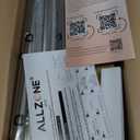 ALLZONE Corner Shower Caddy Tension Pole, 4 Hang-On Basket with Mixed-Height Shelves for Various Bottle Sizes, Extra Hooks & Soap Holder, Rustproof Stainless Steel, Fits 34116 Inch, Black/White