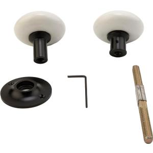 White Porcelain Knob Set for Rim Lock – Vintage Charm for Doors, Durable Iron Build, Perfect Fit for Restoration, Comfortable Grip, Ideal for Bedrooms & Closets