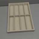 Yoiemivy 1 Pack Glasses Organizer Trays - 8 Grids Velvet Sunglass Trays Stackable Eyeglasses Organizer Storage Removable Internal Dividers Eyewear Watch Jewelry Organizer for Drawers , Beige