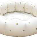 Inflatable Swimming Pool Children, 90 cm Paddling Pool, Small Foldable Round Bath Shower, Swimming for Balcony