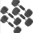 CAP Barbell Coated Dumbbell Weight | Multiple Options Pairs & Sets, Style: Comfort Grip, Size: 50 lb - Set (10 lb x 2 & 15 lb x 2)