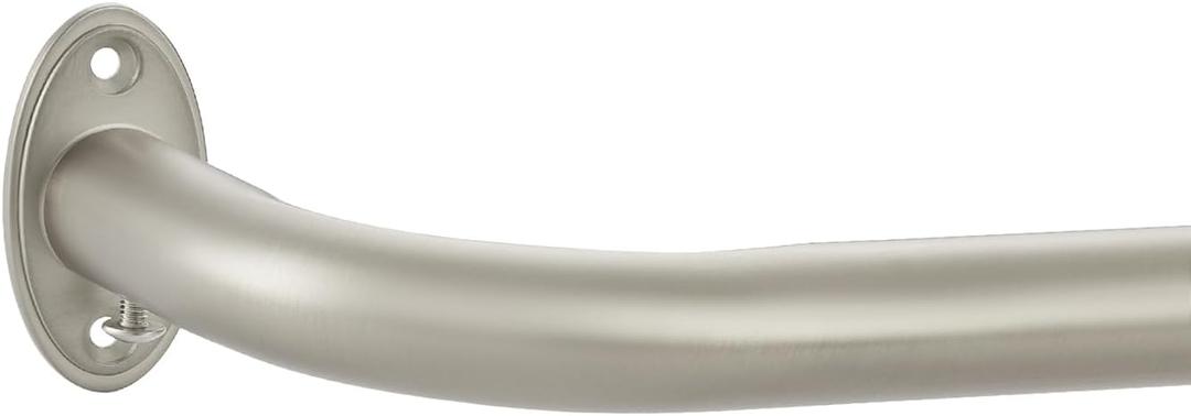 Room Darking Curtain Rod, 28-116 Inch Adjustable Window Curtain Rods Wrap Around 1 inch Diameter Single Splicing Curtain Rod, Matte Nickel Room Darking Curtain Rod, 28-116 Inch Adjustable Window Curtain Rods Wrap Around 1 inch Diameter Single Splicing Curtain Rod, Matte Nickel