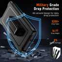 Pilaru for Samsung Galaxy S22 Ultra Case with Belt Clip Holster:16FT Military Grade Drop ProtectionCase+ Belt Clip Holster Heavy Duty/Shockproof Rugged with Screen Protector for S22 Ultra-Black