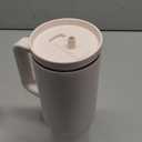 30oz,40oz Tumbler with Handle and Straw 40 oz Flowstate 3-Position Lid Cup Holder Compatible for Travel Insulated Stainless Steel CupWhite 30oz