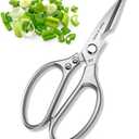 Kitchen Scissors-Stainless Steel Kitchen Shears for Chicken, Food, Vegetables, Multi-Purpose Ultra Sharp Utility Scissors-8.3 Inches Silver
