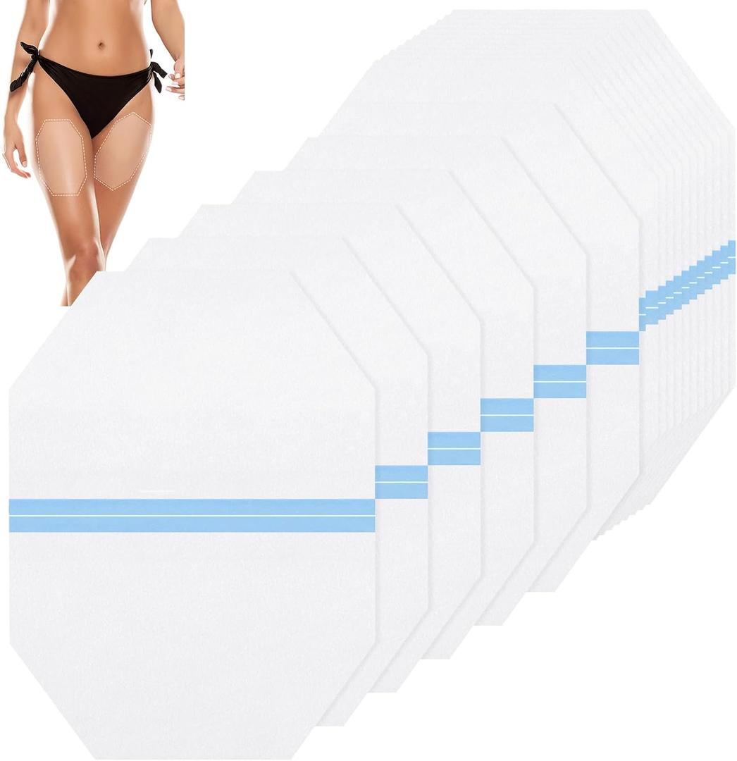 Timgle 50 Pcs Thigh Lift Tape Invisible Waterproof 8 x 6 in Sagging Loose Skin Lifting Cellulite Adhesive Transparent Body Octagon Tape for Women Leg Inner Thighs