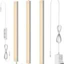 ASOKO Dimmable LED Under Cabinet Lights Warm White 2700K, 3 Pcs 12" Linkable Cabinet Lighting Plug in, 24V ETL Listed Plug, Led Closet Light Bars for Kitchen Counter, Shelf, Bookcase, Showcase etc