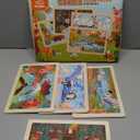 Zeoddler Wooden Puzzles for Toddlers, 4 Pack Animal Jigsaw Puzzles for Kids3-5, 20 Pieces Preschool Learning Activities, Learning & Educational Toys, Gift for Boys, Girls