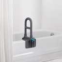 Medline Deluxe Plastic Tub Grab Bar, Microban Protection, 250lb Weight Capacity, Grey (Gray)