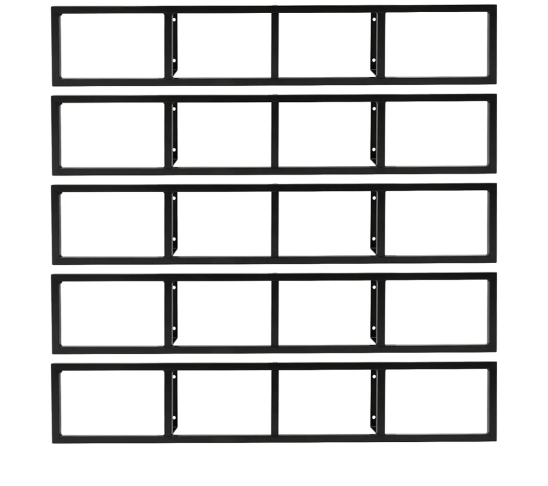 4Pcs DVD Shelves Wall Mount Media Storage Rack CD DVD Organizer Metal Shelf 34 Inch Cube Storage Media Shelf and Video Game Organizer, Cube Organizer Shelves Floating Shelves for Wall (4PCS-BLACK)