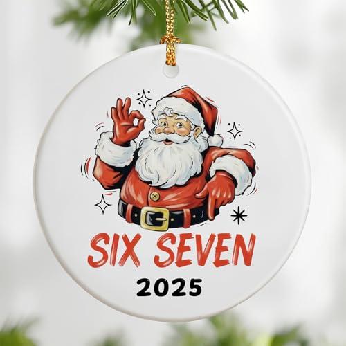 Funny Christmas Ornament 2025, Funny 67 Ornament, 6 7 Meme, 6 7 Christmas Ornaments, Gen Alpha Xmas Gift, 67 Gift, Stocking Stuffers for Teens Pack of 2