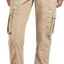 smawell Women's Hiking Cargo Pants Quick Dry Water Resistant Joggers with Pockets (M)