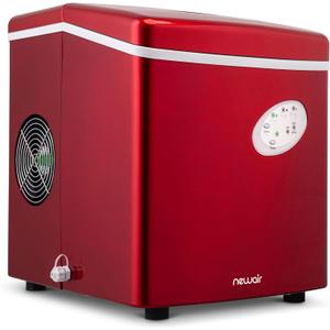 Newair Bullet Ice Machine - 28 lbs/Day Countertop Ice Maker, BPA Free, Portable Ice Maker Machine, 3 Size Ice Cube Maker, Ideal for Home Office, Kitchen or Bar | Red