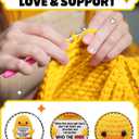 Funny Positive Crochet Animals Duck Gifts for Coworkers Friends - Motivational Christmas Birthday Gifts - Cute Mini Handmade Emotional Support Crochet Duck Decor