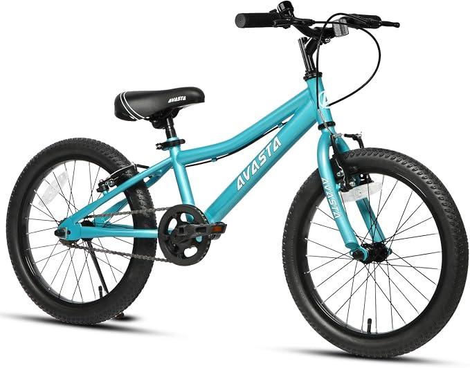 AVASTA Bilbo 20 Inch Kids Bike for Boys Girls 6 to 10 Years Old, Retro Style High Carbon Steel Bicycle with Adjustable Handlebars and Seat, Dual V-Brakes,Semi-Chain Guard, Kickstand, Cyan, 
Wheel Size	20 Inches
Size	20 Inch