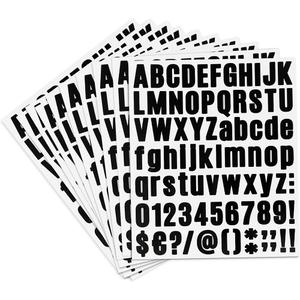 Alphabet Stickers - 10 Sheets Mailbox Numbers, 810 Pcs 1 Inch Vinyl Letters, Black Decals for Mailbox, Sign, DIY Crafts, Door, Window, Cars, Home 3 Pack