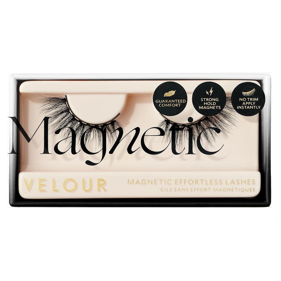 Velour Magnetic Eyelashes  Luxurious False Lashes  Reusable Magnetic Lashes  Wear up to 30x  Vegan, All Eye Shapes, Natural Magnetic Lashes, Magnetic Eyeliner not Included (Instant Attraction)