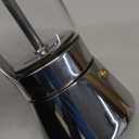 Geesta Premium Crystal Glass-Top Stovetop Espresso Moka Pot - 4/6/ 9 Cups - Stainless Steel Coffee Maker- 240ml/8.5oz/6 cup (espresso cup=40ml)