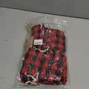 Aviski 36PCS Cotton Medium Christmas Drawstring Candy Treat Bags Buffalo Plaid Xmas Xmas Christmas Fabric Goody Gift Sacks Reusable Gift Wrapping Bags Holiday Party Favors - Red/Black