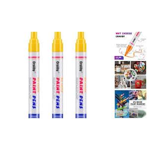 Paint Markers, 3 Pack Oil-Based Waterproof Quick Dry Permanent Paint Pen Yellow