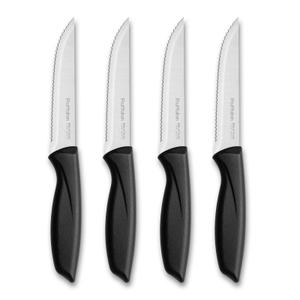 Steak Knife Set Of 4,Steak Knives,Serrated Edge Stainless Steel Steak Knives,Sharp Dinner Knives With Ergonomic Handle,Kitchen Knife Set For Home, Restaurant,Dishwasher Safe,Rust-Proof