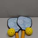 Pickleball Paddles Set of 2, USAPA Approved Pickleball Set with 4 Pickleball Balls, Gifts for Men Women Beginners, Blue