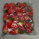 24pcs Realistic Artificial Strawberries Decorative Fruit Models Plastic for Home Store Event Education