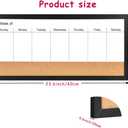 Magnetic Weekly Dry Erase White Board and Cork Board, Black Wood FrameMagnetic Surface Whiteboard for Home Office and Wall Decor(ZHZL-3060BK)
