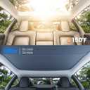 REEVAA 2026 Upgraded Tesla Model S Sunshade Roof [No Gaps, No-Sagging] Model S Accessories Heat Insulation Foldable Glass Sunroof Cover for Model S 2022-2026, 2PCS, Black