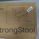 StrongTek 2 Step Stool for Adults, Heavy Duty Bamboo Step Stool with Wide Anti-Slip Steps, 13 Height, 400 lbs Capacity, Non-Slip Feet, Stable Step Ladder for Kitchen, Closet, Bedroom