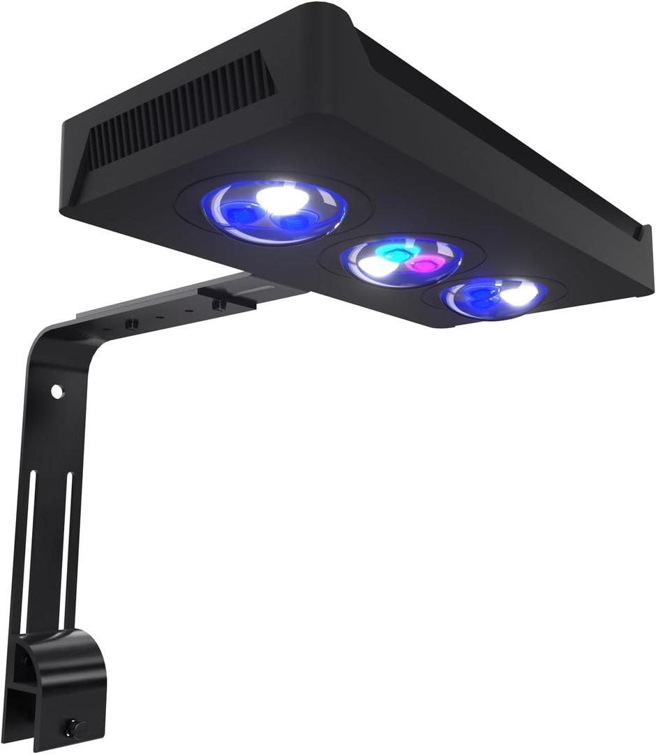Aquarium Reef LED Light,30W Cree Spectrum Marine Saltwater Coral Aqua Knight LED Light Lamp with Timer and Sunrise Sunset Control for LPS/SPS Fish Nano Tank