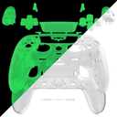 eXtremeRate Full Set Shell with Buttons Touchpad Compatible with p s 5 Edge Controller, Glow in Dark - Green Replacement Decorative Trim Shell Front Back Plates Compatible with p s 5 Edge Controller