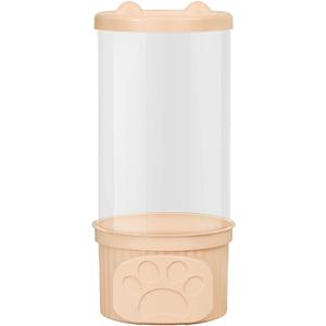 Large Pet Toys Storage Box, Transparent PET Toy Storage Container, Cat Toy Bin, Dog Toy Organizer, Cylinder Plush Toy Display Bucket with PP Lid for Home Organization (Pink)