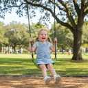 Heavy Duty Green Belt Swing Sets for Backyard, Playground Swing Seat Replacement with Snap Hooks, Outdoor Play Equipment