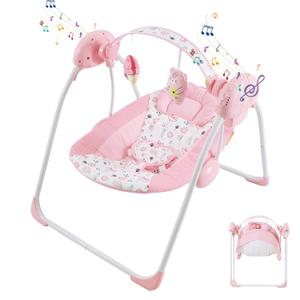 Baby Swings for Infants, Portable Baby Swing with Music, 5 Speed Levels, Timer, Infant Swing for Indoor Outdoor Use, 0-9 Months Up to 20 lbs