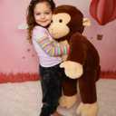 BENINY 30" Giant Plush Monkey - Super Soft & Huggable Stuffed Animal, Cuddly Toy & Pillow for Kids & Adults, for Bedtime & Playtime
