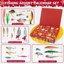 Christmas Advent Calendar 2025 for Men - Fishing Holiday Gift for Adults, 24 Lure Boxes Countdown Calendar to Christmas Gift for Father, Grandpa, Son