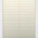 DEZ FURNISHINGS Cordless 1" Light Filtering Pleated Shade, Fabric, 27"W x 64"H, Ecru