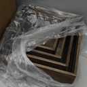 4 pieces wooden cake stands,antique brown cupcake stands for display,12 inches square wooden crates ,wood display risers for wedding,birthday party,Christmas,etc. (Antique Brown)