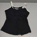 SUUKSESS Women Scoop Neck Tank Top Summer Sleeveless Going Out Double Lined Basic Tops, Size M